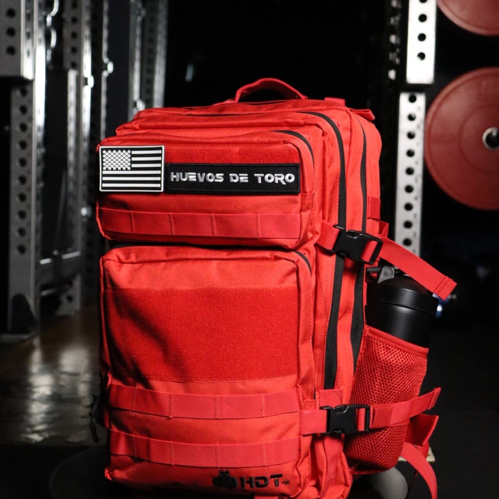 New red tactical backpack